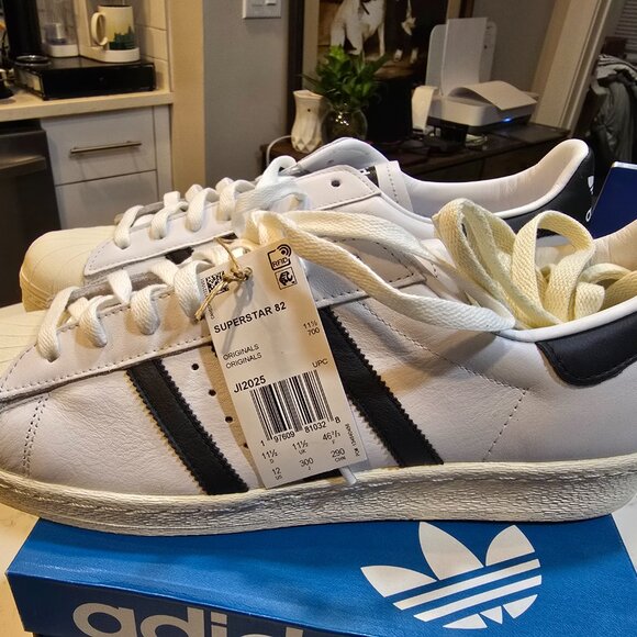 adidas Originals Superstar 82 Ftwr White Sneakers Mens Size 12 JI2025 TRAINER - Picture 3 of 9